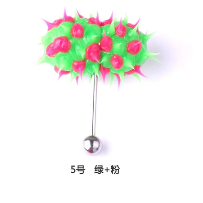 Women Men Tongue Piercing Vibrating Tongue Bar Rubber Stainless Steel Barbell Vibrating Body Piercing Stud Ring Punk Jewelry Hot