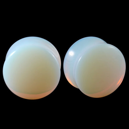 2PCS Heart Ear Plugs Natural Stone Ear Gauge Earring Flesh Tunnel Quartz Obsidian Opal Ears Expander Body Piercing 6-16mm