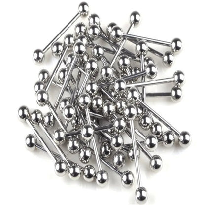 10Pcs Tongue Nipple Rings Ear Plug Rings Bars Barbell Punk Style Body Piercing Jewelry
