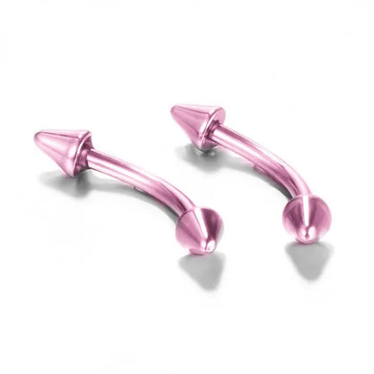 2PC Stainless Steel Eyebrow Piercing Barbell 16G Curved Barbell Piercing Jewelry Tongue Piercing Snake Bite Helix Tragus Earring