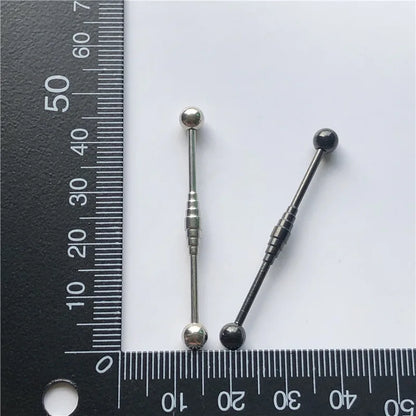 14G Cross Industrial Barbell Piercing Heart Earring Straigh Bar Cartilage Ear Piercing Barbells Body Jewelry Ear Piercing Ring