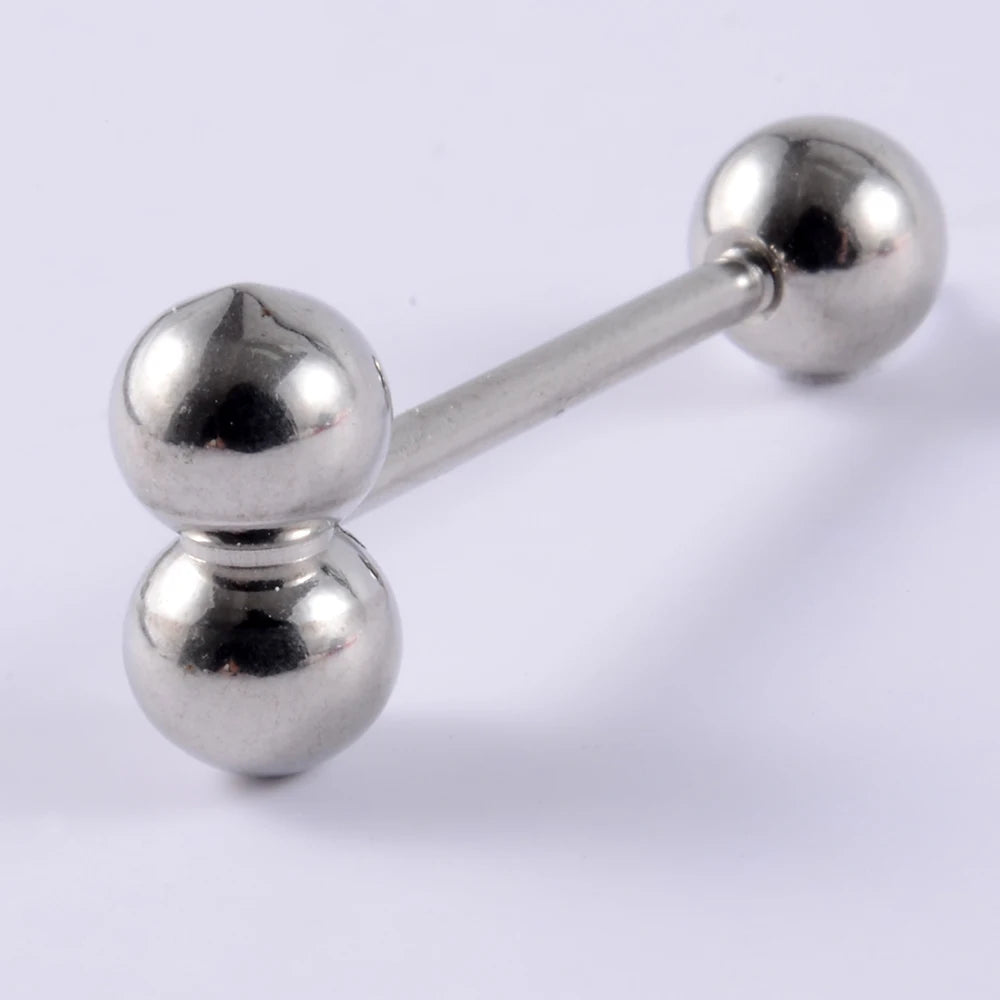 1PCS Surgical Steel Tongue Rings Punk Rock Style Hypoallergenic Piercing Tongue Nails Tongue Barbells Piercing Body Jewelry 14g