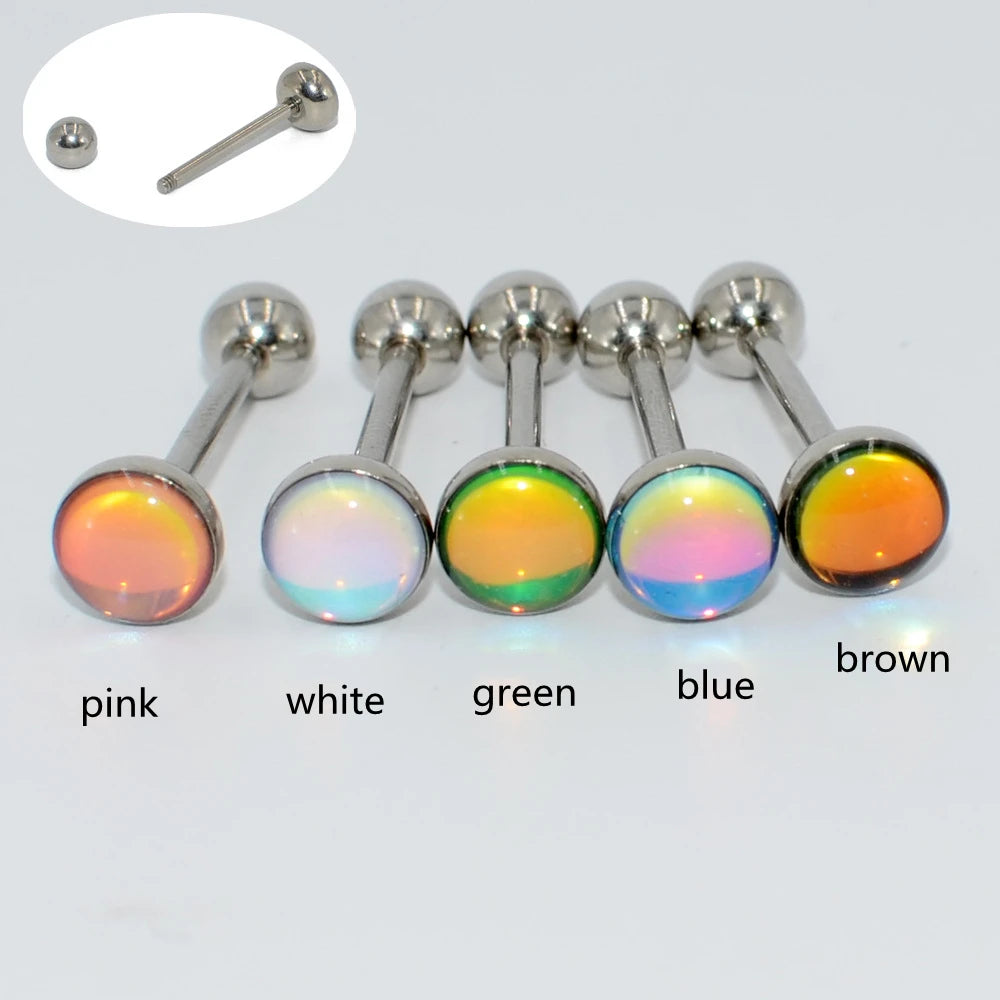 Elegant Titanium Tongue Ring for Women - Versatile and Comfortable Body Jewelry