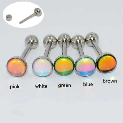 Elegant Titanium Tongue Ring for Women - Versatile and Comfortable Body Jewelry