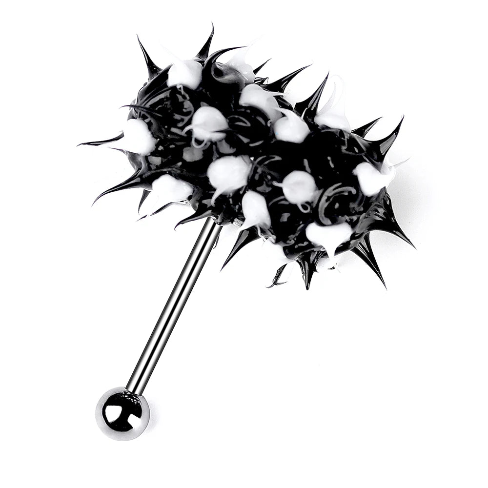 1Piece Surgical Steel Vibrating Tongue Ring 16G Tongue Piercing Ring Vibrating Tongue Piercing Bar Body Jewelry Lengua Fashion