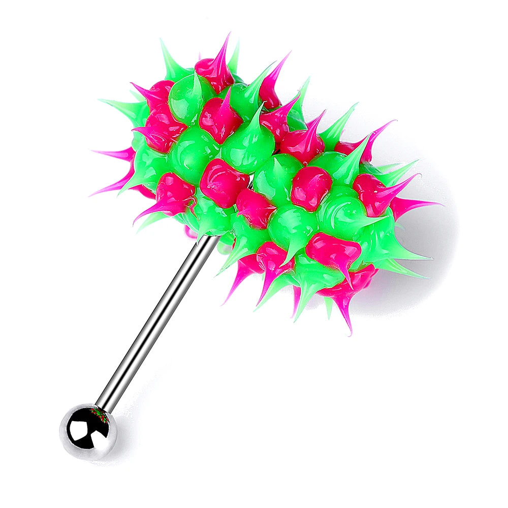 1Piece Surgical Steel Vibrating Tongue Ring 16G Tongue Piercing Ring Vibrating Tongue Piercing Bar Body Jewelry Lengua Fashion