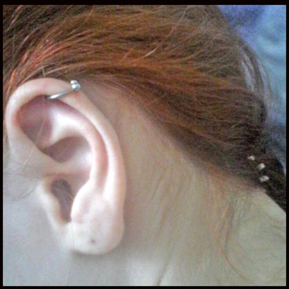 2 Pcs Stainless Steel Nostril Nose Ring Lip Rings Earrings Circular Piercing Ball Horseshoe Hoop Ring Piercing Body Jewelry