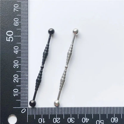 14G Cross Industrial Barbell Piercing Heart Earring Straigh Bar Cartilage Ear Piercing Barbells Body Jewelry Ear Piercing Ring