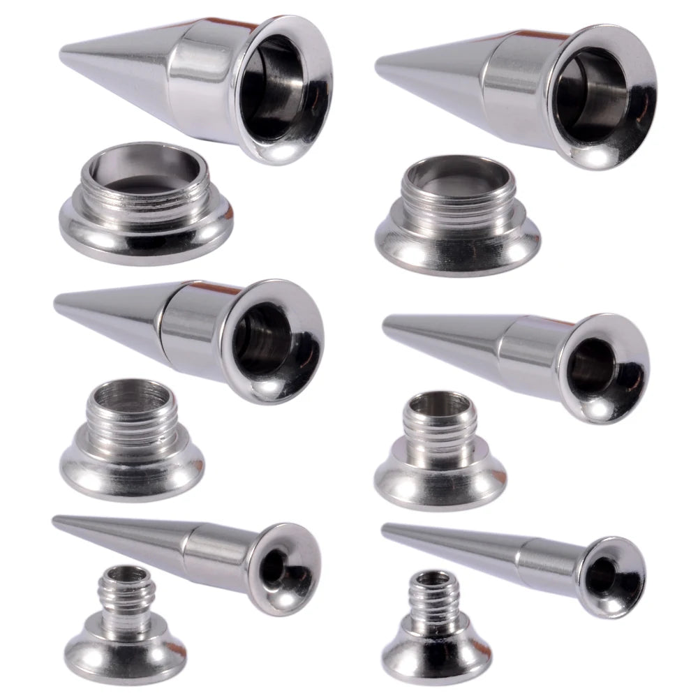 3PCS Unisex 2 in 1 Ear Taper Surgical Steel Screw Fit Interchangeable Ear Tunnel Stretcher Expander Ear Gauges Piercing Earrings