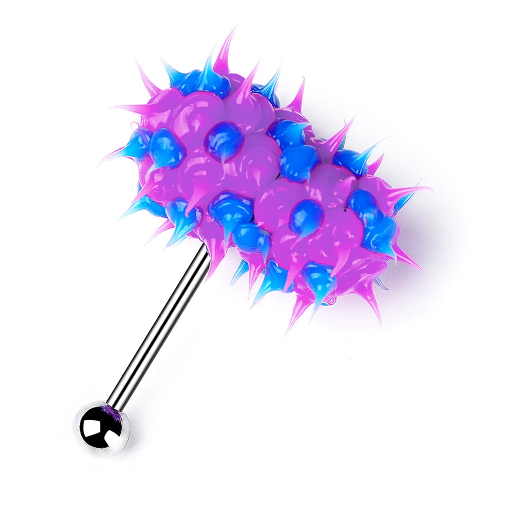 1Piece Surgical Steel Vibrating Tongue Ring 16G Tongue Piercing Ring Vibrating Tongue Piercing Bar Body Jewelry Lengua Fashion