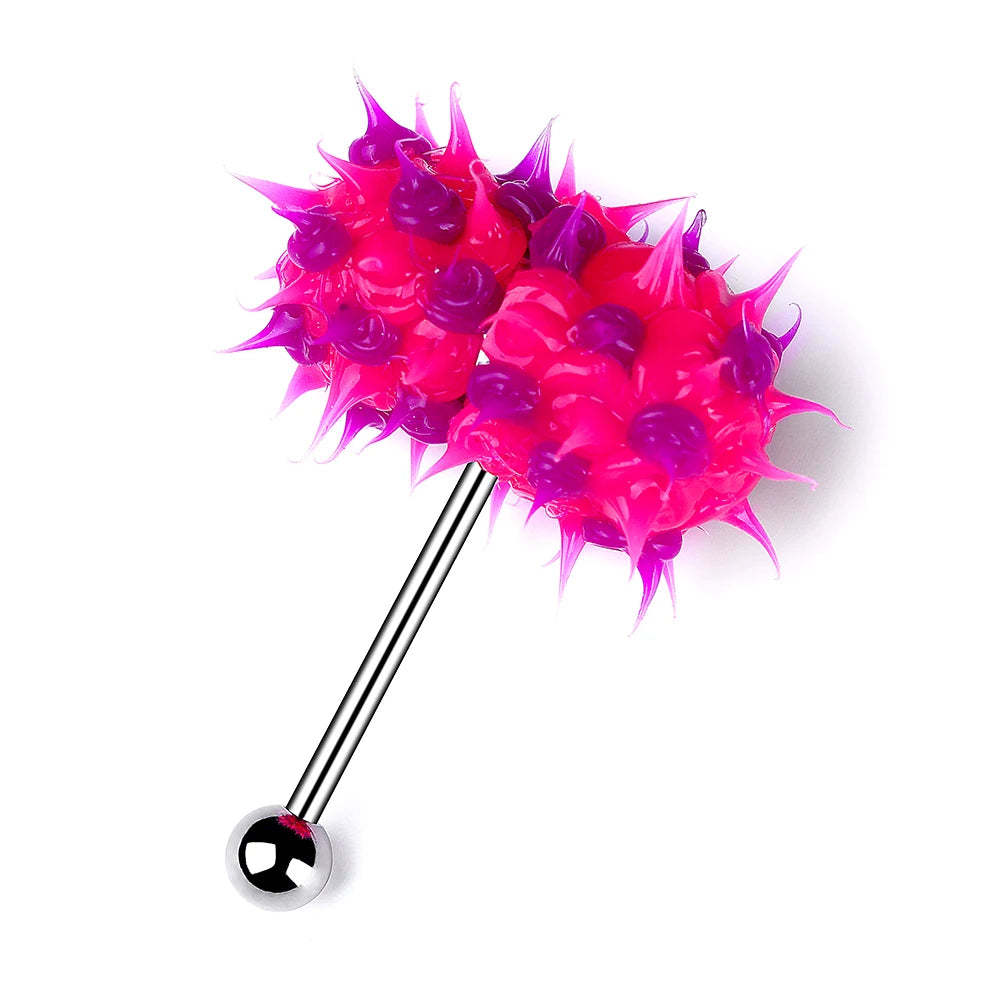 1Piece Surgical Steel Vibrating Tongue Ring 16G Tongue Piercing Ring Vibrating Tongue Piercing Bar Body Jewelry Lengua Fashion