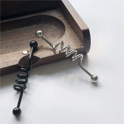 14G Cross Industrial Barbell Piercing Heart Earring Straigh Bar Cartilage Ear Piercing Barbells Body Jewelry Ear Piercing Ring