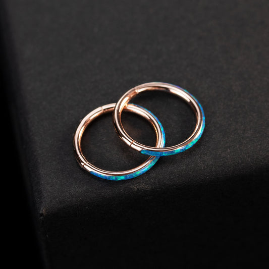 Factory Outlet 316L Steel Material Opal Earrings Body Jewelry Body Piercing Jewelry Trade Price