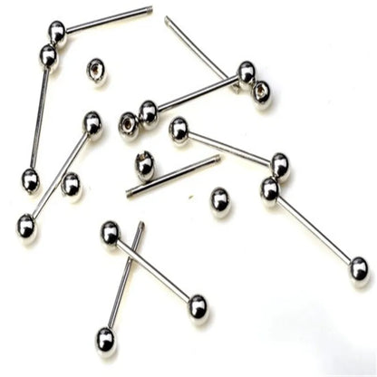 10Pcs Tongue Nipple Rings Ear Plug Rings Bars Barbell Punk Style Body Piercing Jewelry