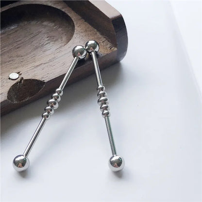 14G Cross Industrial Barbell Piercing Heart Earring Straigh Bar Cartilage Ear Piercing Barbells Body Jewelry Ear Piercing Ring