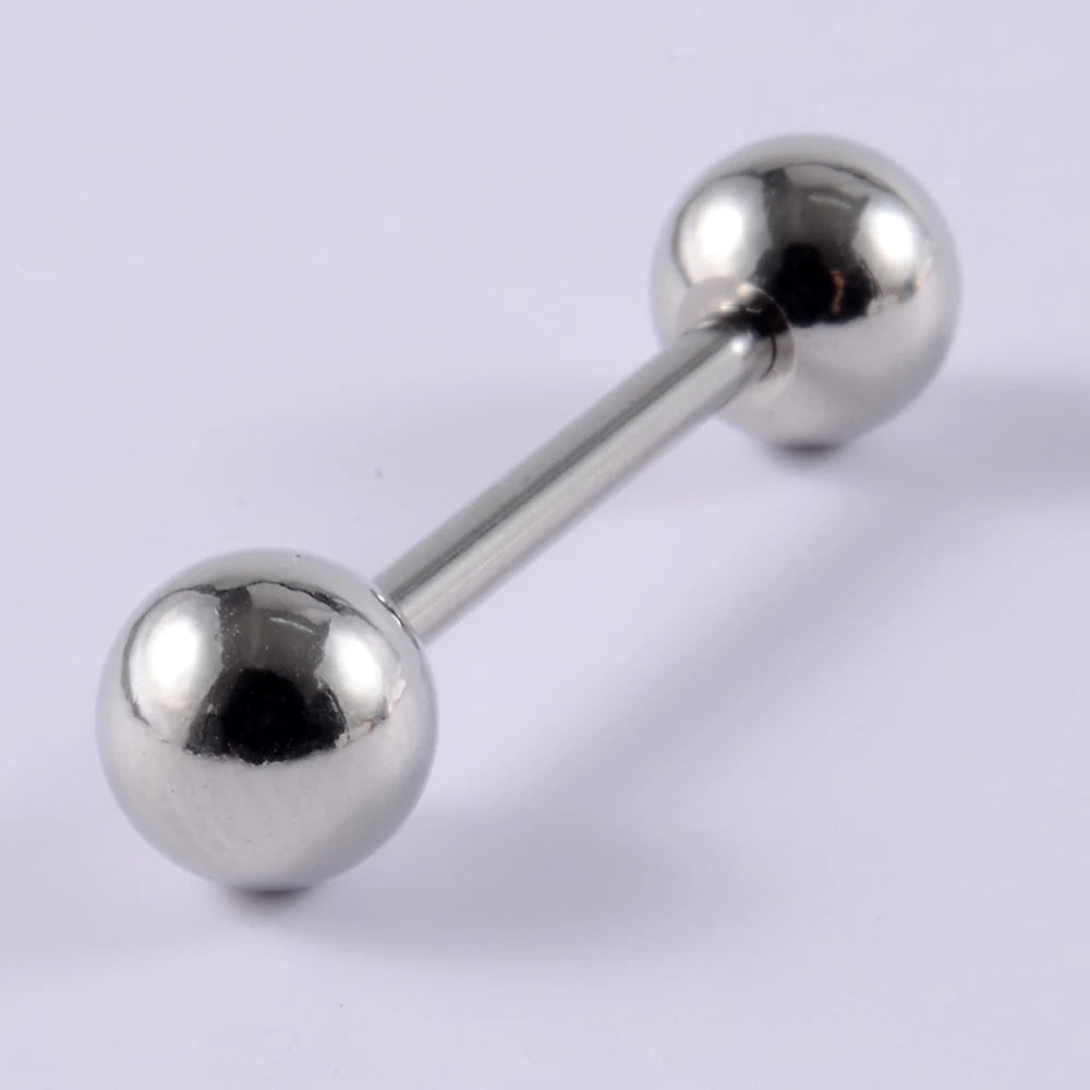 1PCS Surgical Steel Tongue Rings Punk Rock Style Hypoallergenic Piercing Tongue Nails Tongue Barbells Piercing Body Jewelry 14g