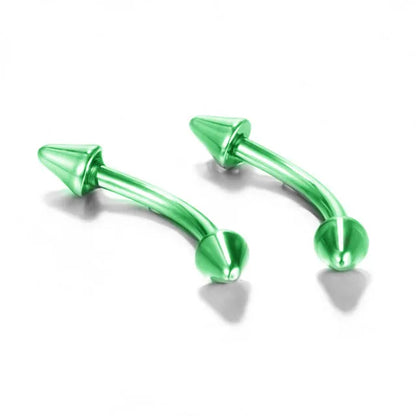 2PC Stainless Steel Eyebrow Piercing Barbell 16G Curved Barbell Piercing Jewelry Tongue Piercing Snake Bite Helix Tragus Earring