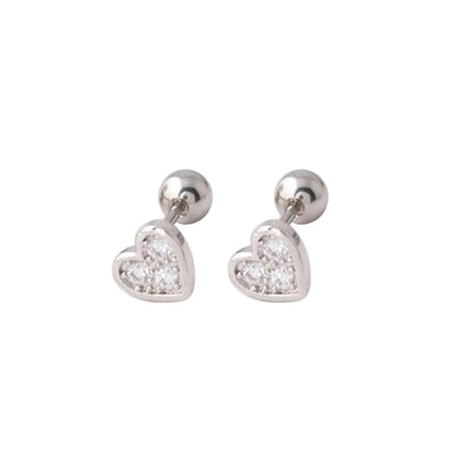 Versatile Heart-Shaped Stud Earrings - Multifunctional Body Jewelry for All Occasions
