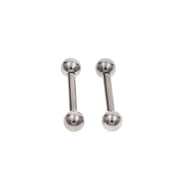 1Pc Big Size 2.0*12+5mm Straight Barbell Tongue Stud Piercing Earring 12 Gauge Tongpiercing Tongue rings Body Jewelry