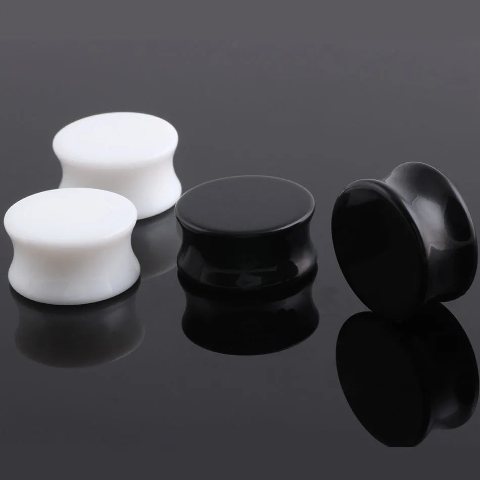 Pair Saddle Acrylic Ear Plugs Tunnels Piercigns Plug Ear Expanders Stretchers Earring Gauges for Men Women Body Jewelry