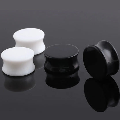 Pair Saddle Acrylic Ear Plugs Tunnels Piercigns Plug Ear Expanders Stretchers Earring Gauges for Men Women Body Jewelry