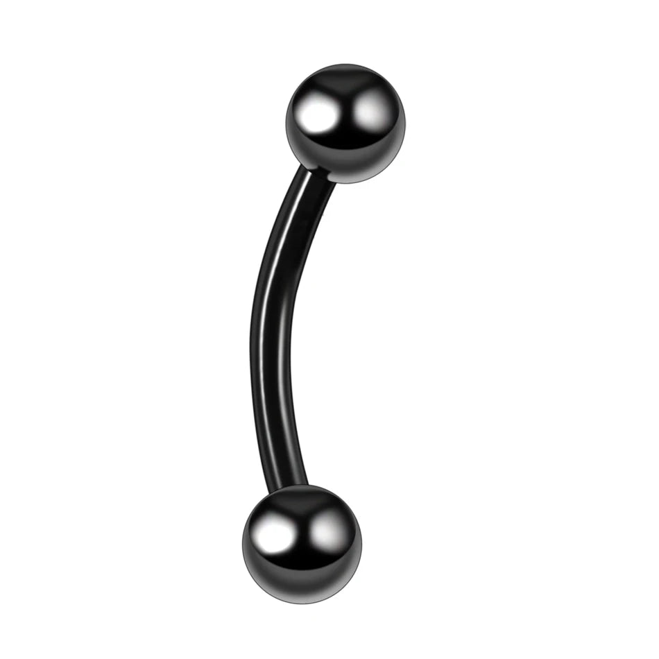 G23 Titanium Epoxy Curved Barbells Eyebrow Rings Piercing Curved Bar Banana Eyebrow Ear Cartilage Tragus Body Piercing Jewelry
