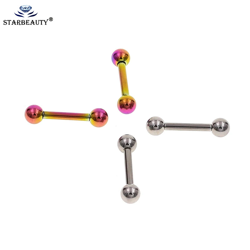 1Pc Big Size 2.0*12+5mm Straight Barbell Tongue Stud Piercing Earring 12 Gauge Tongpiercing Tongue rings Body Jewelry