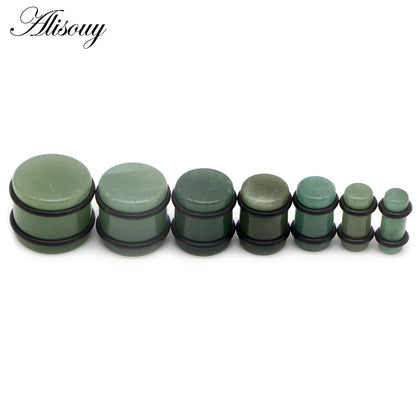 2PCS Natural Stone Ear Plugs Gauges Women Men Earrings Ear Flesh Tunnel Expander Ear Stretcher Body Piercing Jewelry 5mm-16mm