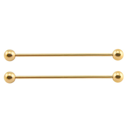 2 Pieces Long Industrial Barbell Fashion 14G/1.6m 50mm Ear Ring Piercing 5 Colors Earrings Piercing Jewelry