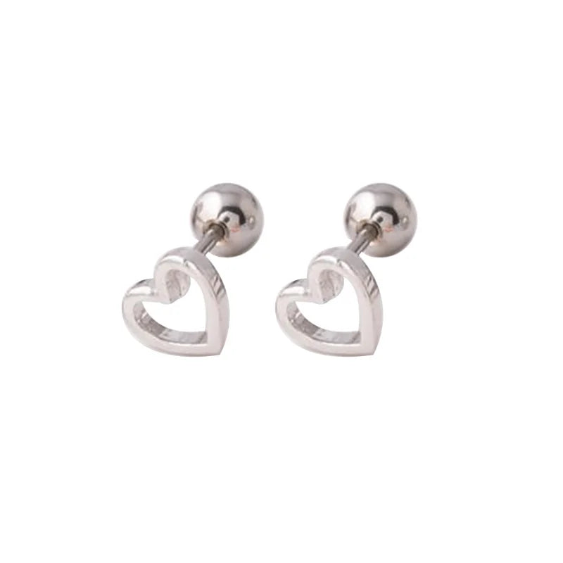 Versatile Heart-Shaped Stud Earrings - Multifunctional Body Jewelry for All Occasions