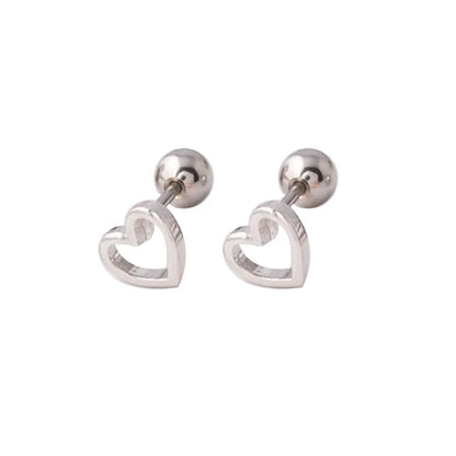 Versatile Heart-Shaped Stud Earrings - Multifunctional Body Jewelry for All Occasions