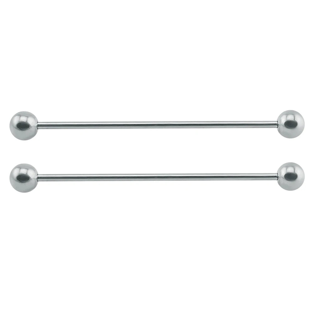 2 Pieces Long Industrial Barbell Fashion 14G/1.6m 50mm Ear Ring Piercing 5 Colors Earrings Piercing Jewelry