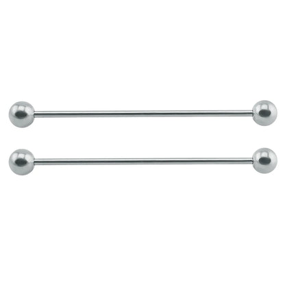 2 Pieces Long Industrial Barbell Fashion 14G/1.6m 50mm Ear Ring Piercing 5 Colors Earrings Piercing Jewelry