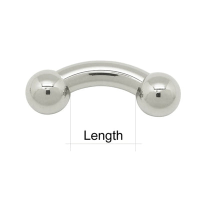 12mm thick 316L stainless steel body piercing jewelry curved  barbell man genital piercing body jewelry