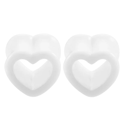 Heart-Shaped Acrylic Ear Tunnels – Comfortable & Stylish Ear Stretchers