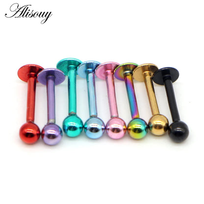 Alisouy 1pc Stainless Steel Horseshoe Spike Nose Septum Rings Eyebrow Tragus Ear Rings Body Piercing Nariz Jewelry Piercing