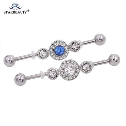 1PC Industrial Barbell Piercing Earrings Long Bar Cartilage Scaffold  Body Jewery