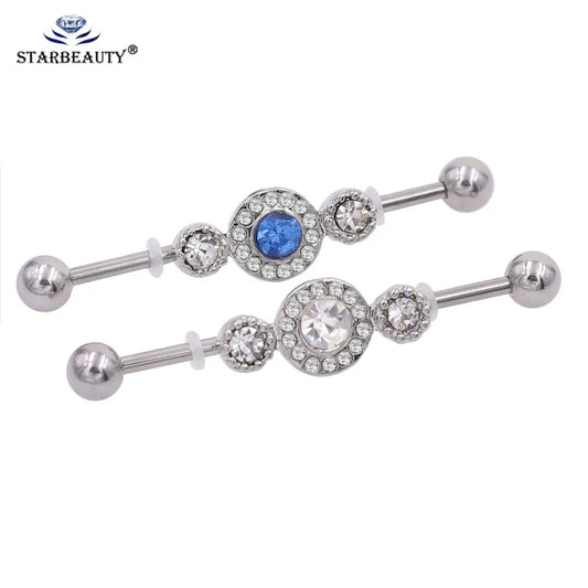 1PC Industrial Barbell Piercing Earrings Long Bar Cartilage Scaffold  Body Jewery