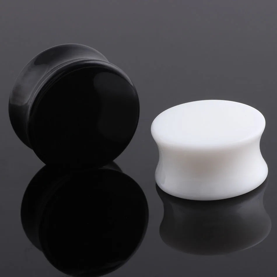 Pair Saddle Acrylic Ear Plugs Tunnels Piercigns Plug Ear Expanders Stretchers Earring Gauges for Men Women Body Jewelry