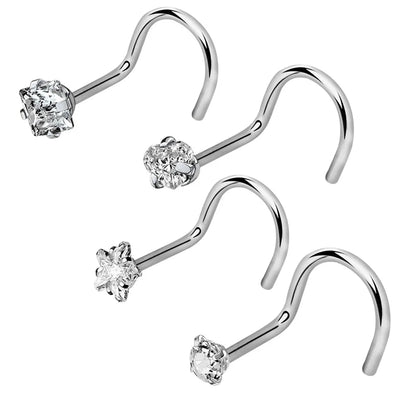 High Quality 10 Set/Set 316L Steel Body Piercing Jewelry Nose Screws Ball Nose Studs 20G for Men/Women Sexy Stainless Steel Gift