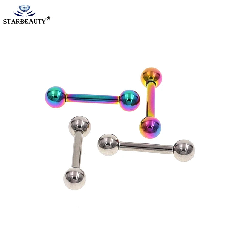 1Pc Big Size 2.0*12+5mm Straight Barbell Tongue Stud Piercing Earring 12 Gauge Tongpiercing Tongue rings Body Jewelry