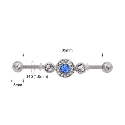 1PC Industrial Barbell Piercing Earrings Long Bar Cartilage Scaffold  Body Jewery