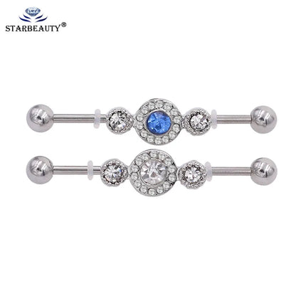 1PC Industrial Barbell Piercing Earrings Long Bar Cartilage Scaffold  Body Jewery
