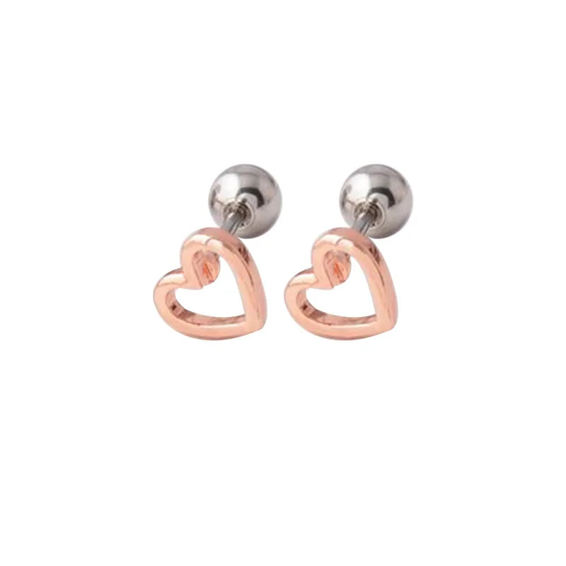 Versatile Heart-Shaped Stud Earrings - Multifunctional Body Jewelry for All Occasions