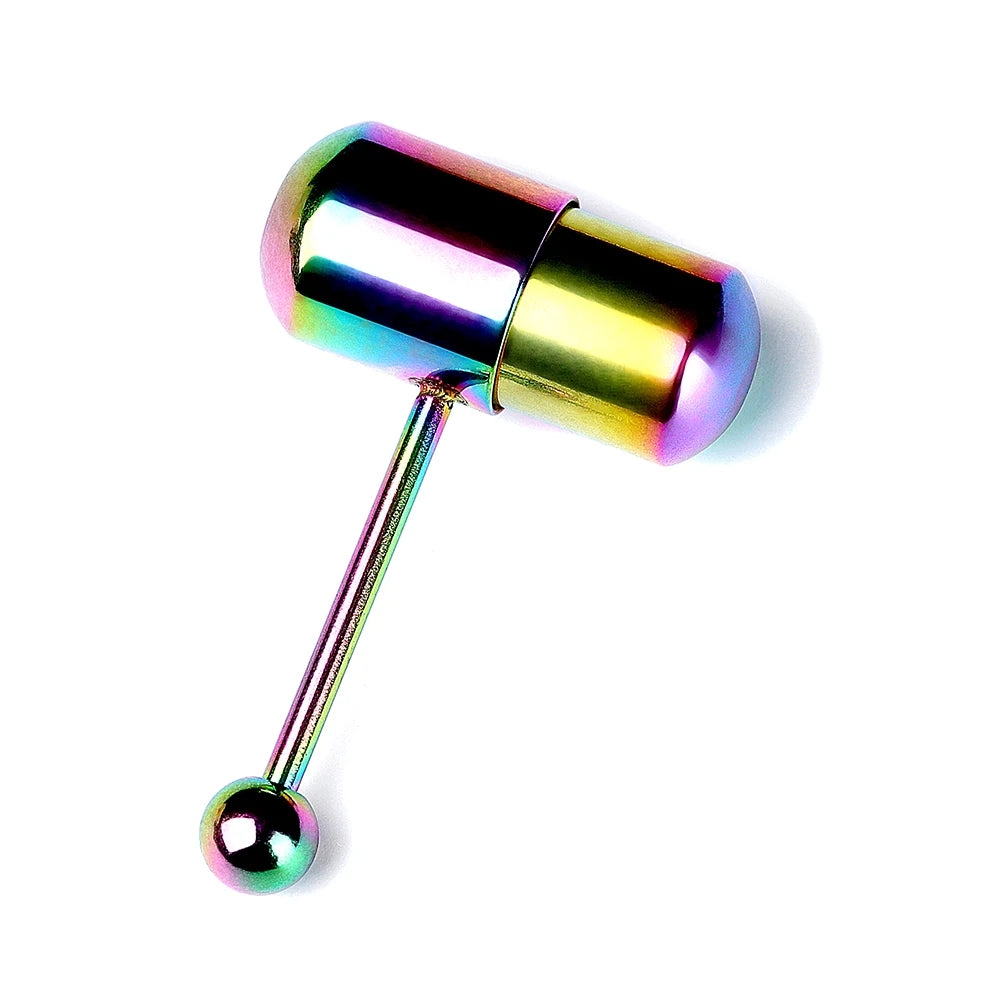 1Piece Surgical Steel Vibrating Tongue Ring 16G Tongue Piercing Ring Vibrating Tongue Piercing Bar Body Jewelry Lengua Fashion