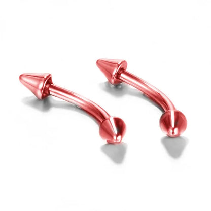 2PC Stainless Steel Eyebrow Piercing Barbell 16G Curved Barbell Piercing Jewelry Tongue Piercing Snake Bite Helix Tragus Earring