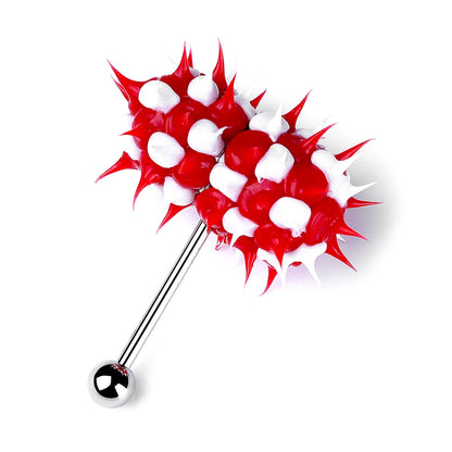 1Piece Surgical Steel Vibrating Tongue Ring 16G Tongue Piercing Ring Vibrating Tongue Piercing Bar Body Jewelry Lengua Fashion