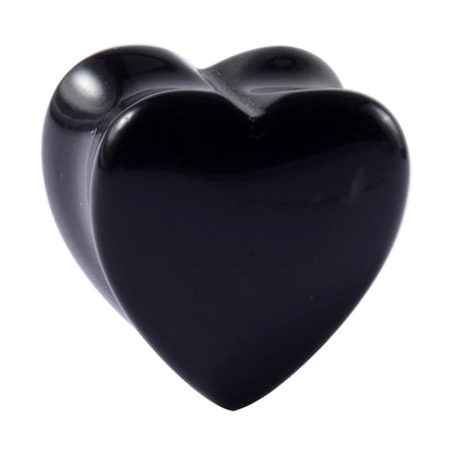 2PCS Heart Ear Plugs Natural Stone Ear Gauge Earring Flesh Tunnel Quartz Obsidian Opal Ears Expander Body Piercing 6-16mm
