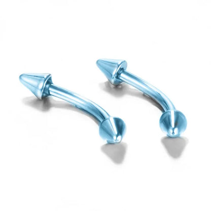 2PC Stainless Steel Eyebrow Piercing Barbell 16G Curved Barbell Piercing Jewelry Tongue Piercing Snake Bite Helix Tragus Earring