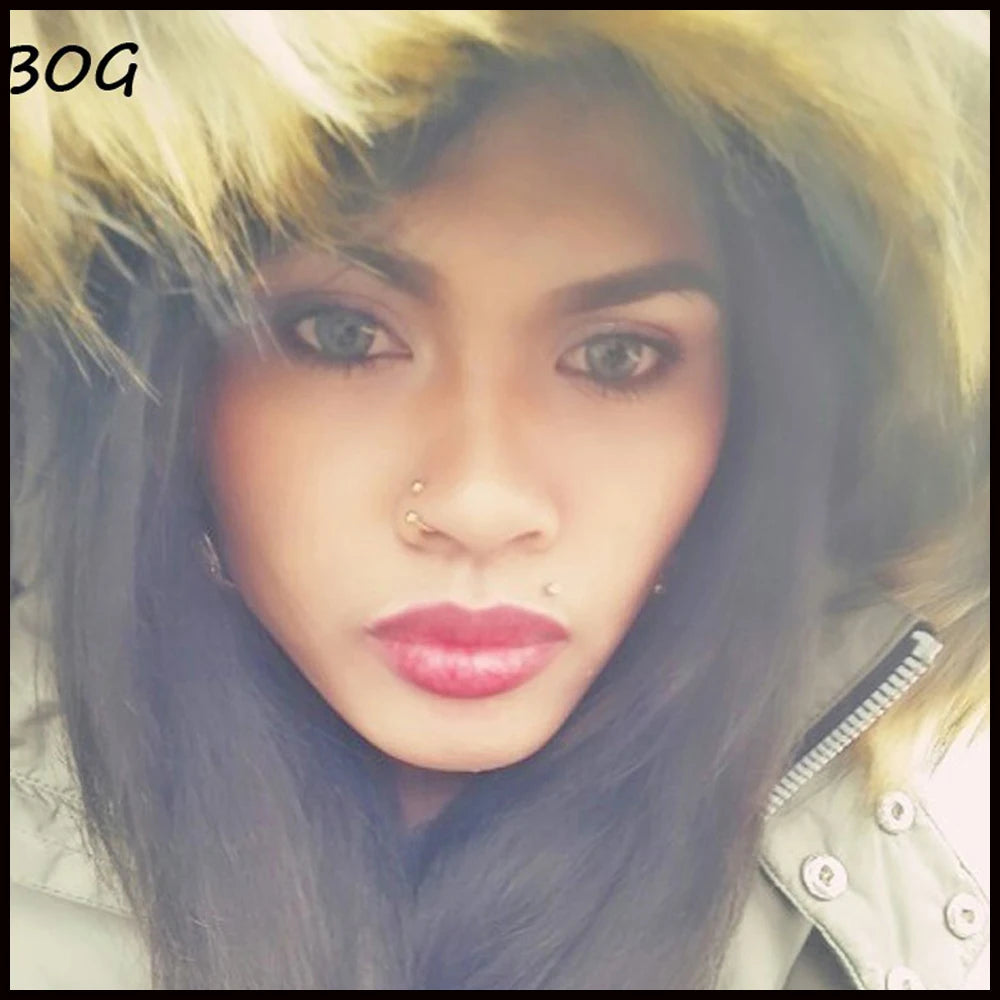 2 Pcs Stainless Steel Nostril Nose Ring Lip Rings Earrings Circular Piercing Ball Horseshoe Hoop Ring Piercing Body Jewelry